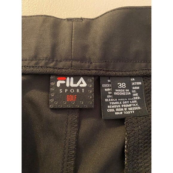 FILA Sport Golf Shorts Mens Size 38 Black Polyester Classic Fit - Picture 3 of 10
